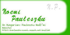 noemi pauleszku business card